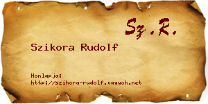 Szikora Rudolf névjegykártya